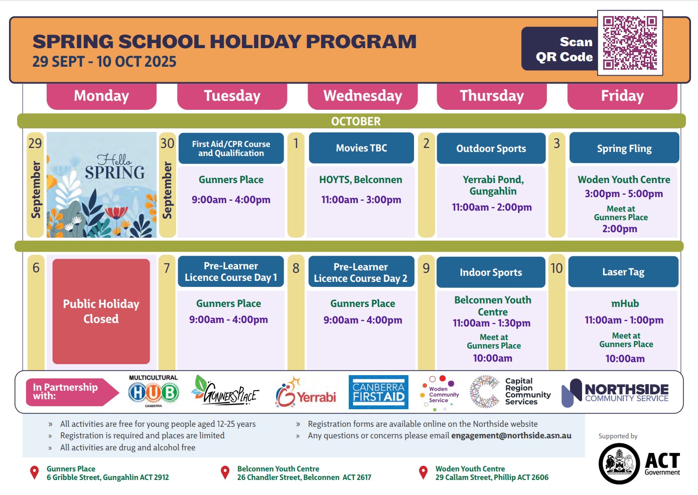 Spring School Holiday Program